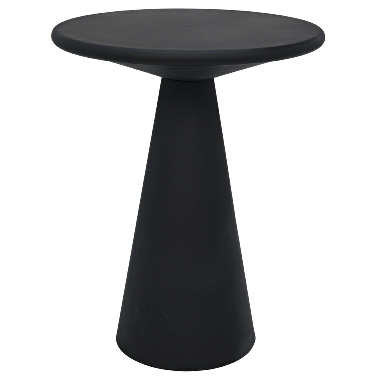 Noir Idiom Steel Pedestal End Table Wayfair